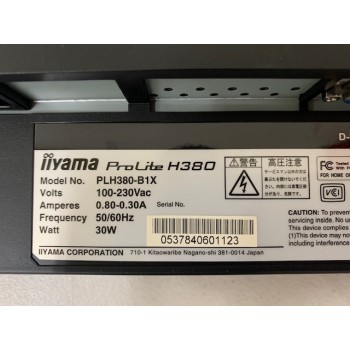 iiyama PLH380-B1X ProLite H380 15" Touch TFT LCD Screen